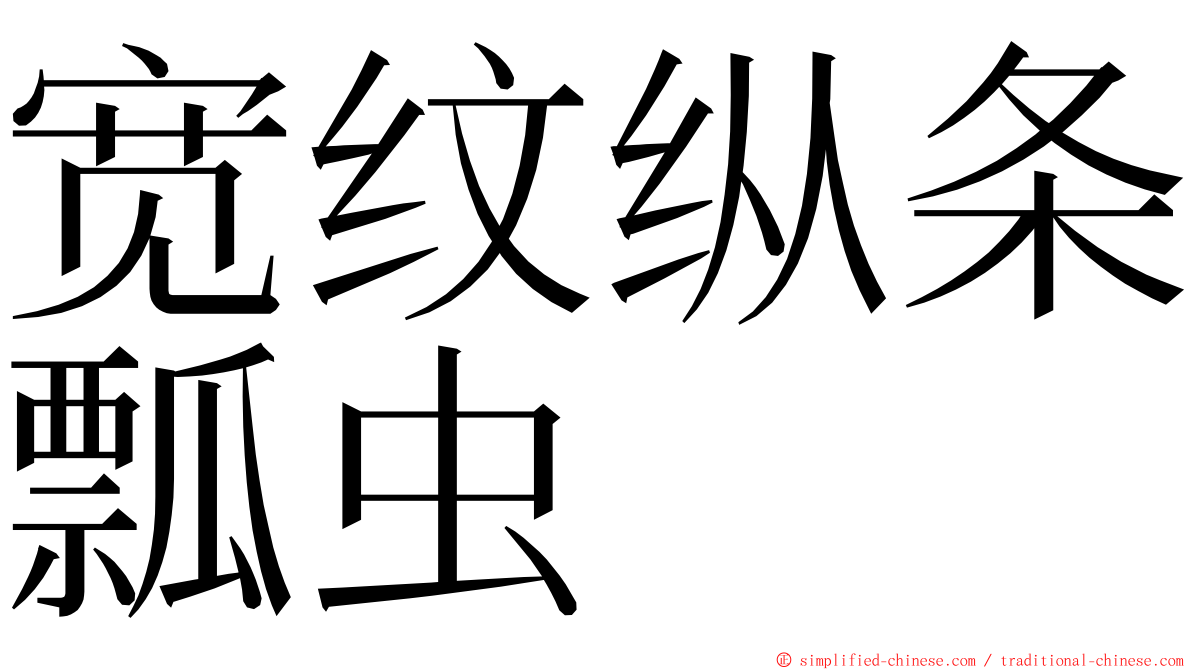 宽纹纵条瓢虫 ming font