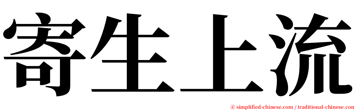 寄生上流 serif font