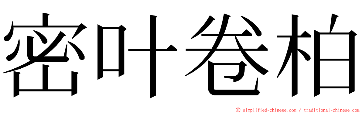 密叶卷柏 ming font