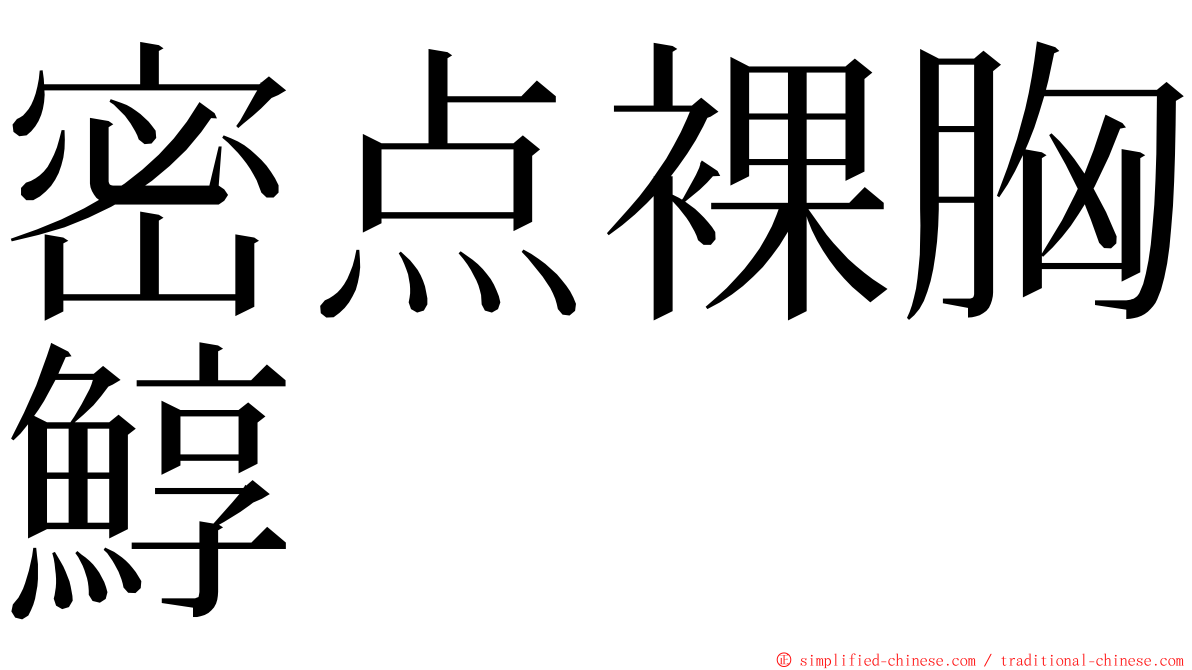 密点裸胸鯙 ming font