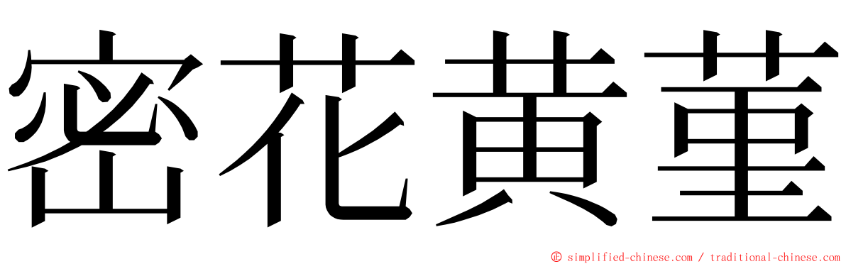 密花黄菫 ming font