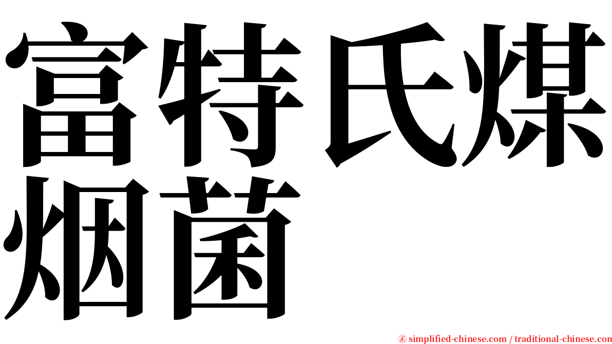 富特氏煤烟菌 serif font