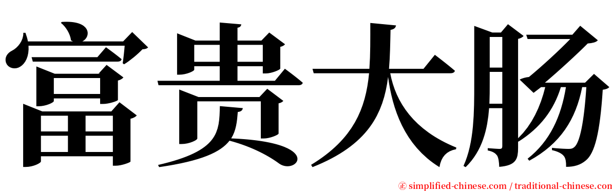 富贵大肠 serif font