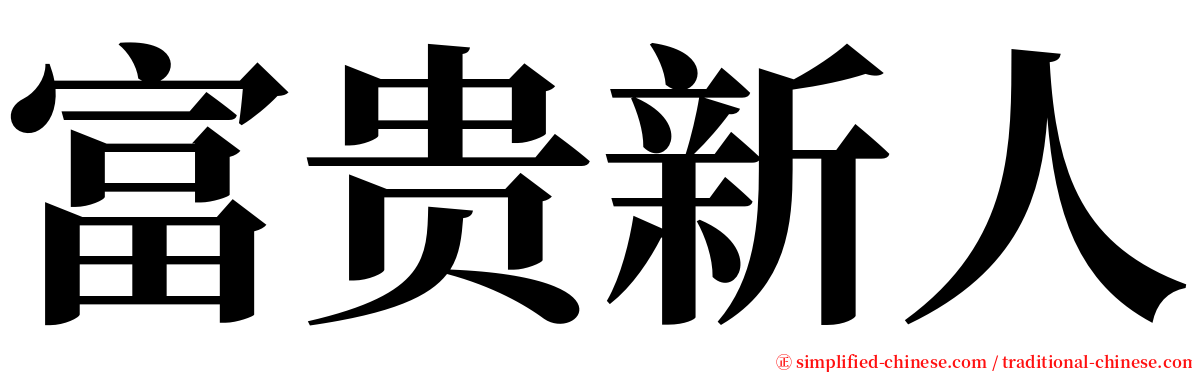 富贵新人 serif font