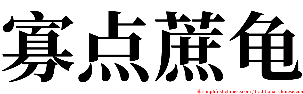 寡点蔗龟 serif font