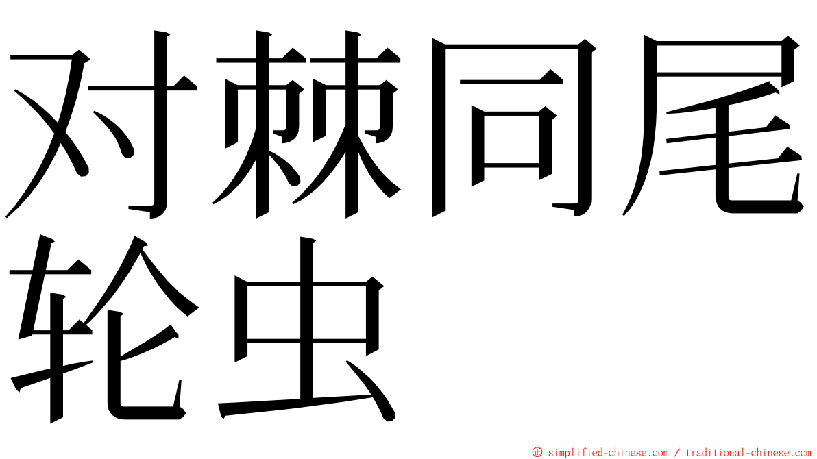 对棘同尾轮虫 ming font