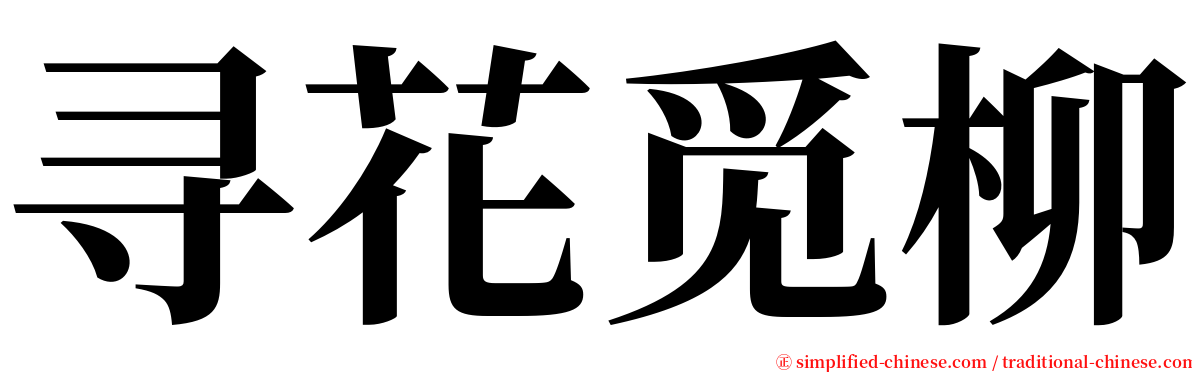 寻花觅柳 serif font