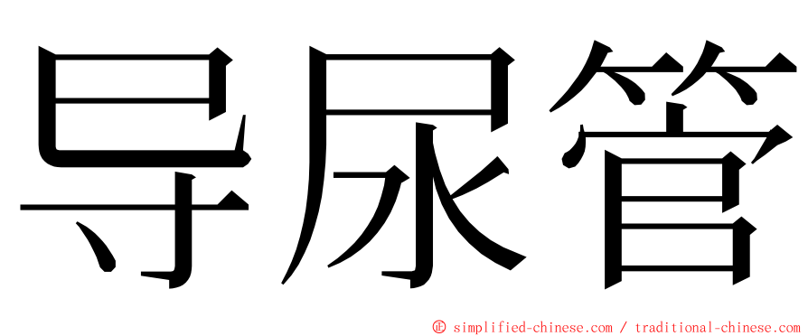 导尿管 ming font