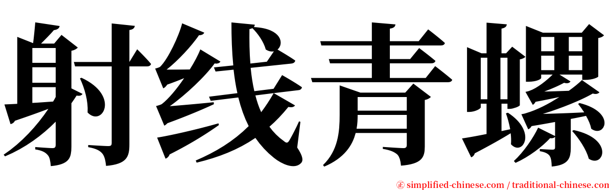 射线青螺 serif font