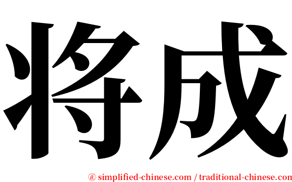 将成 serif font