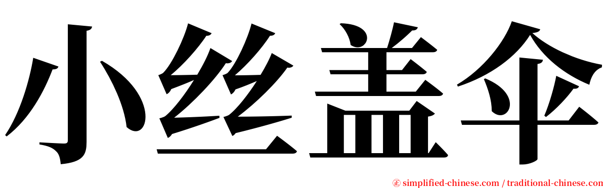 小丝盖伞 serif font