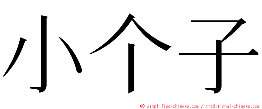 小个子 ming font