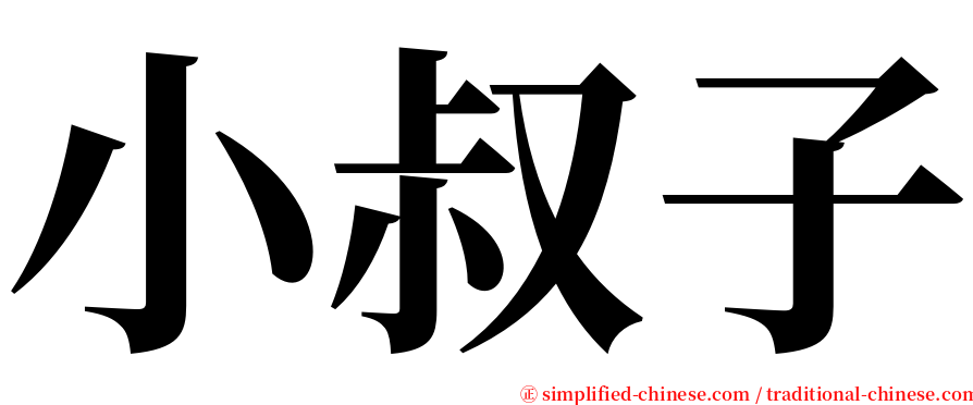 小叔子 serif font