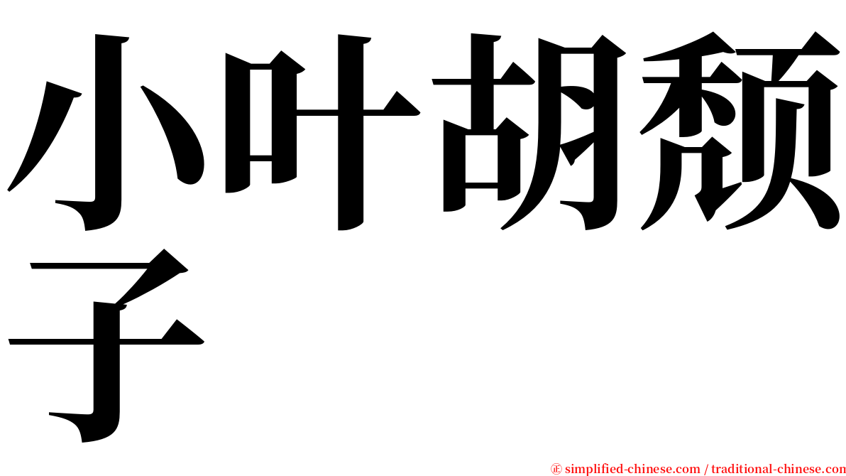 小叶胡颓子 serif font