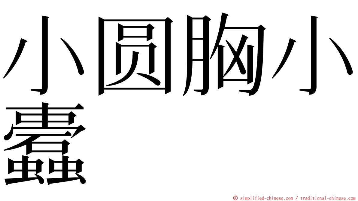 小圆胸小蠹 ming font