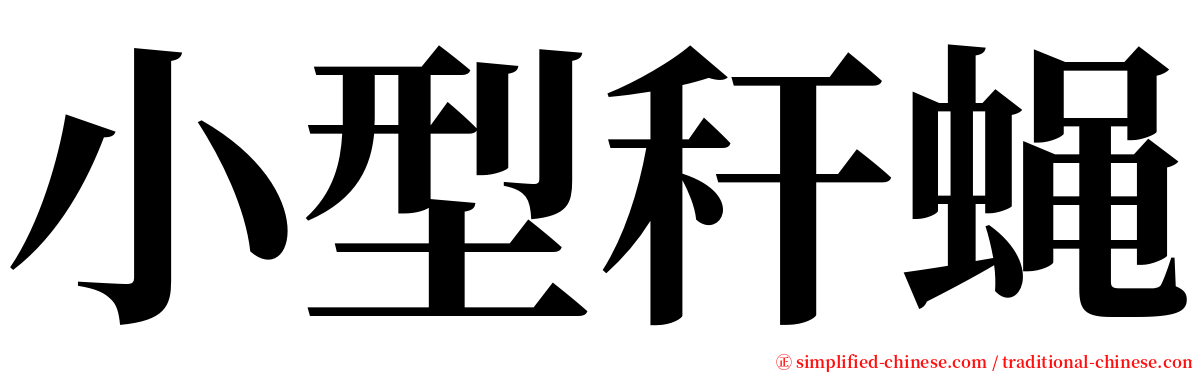 小型秆蝇 serif font