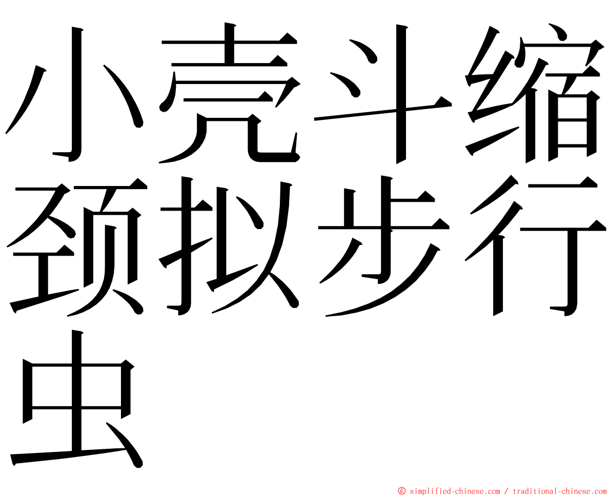 小壳斗缩颈拟步行虫 ming font