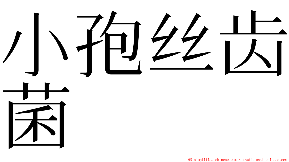 小孢丝齿菌 ming font