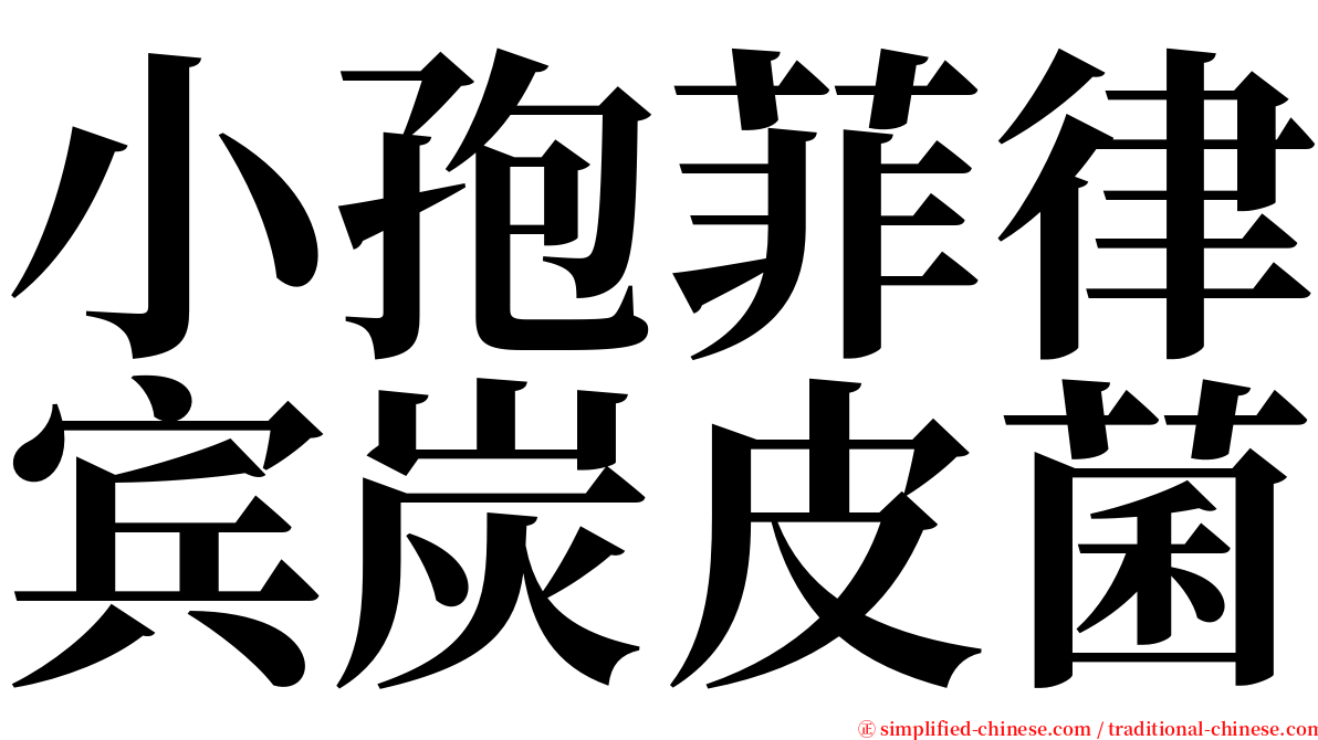 小孢菲律宾炭皮菌 serif font