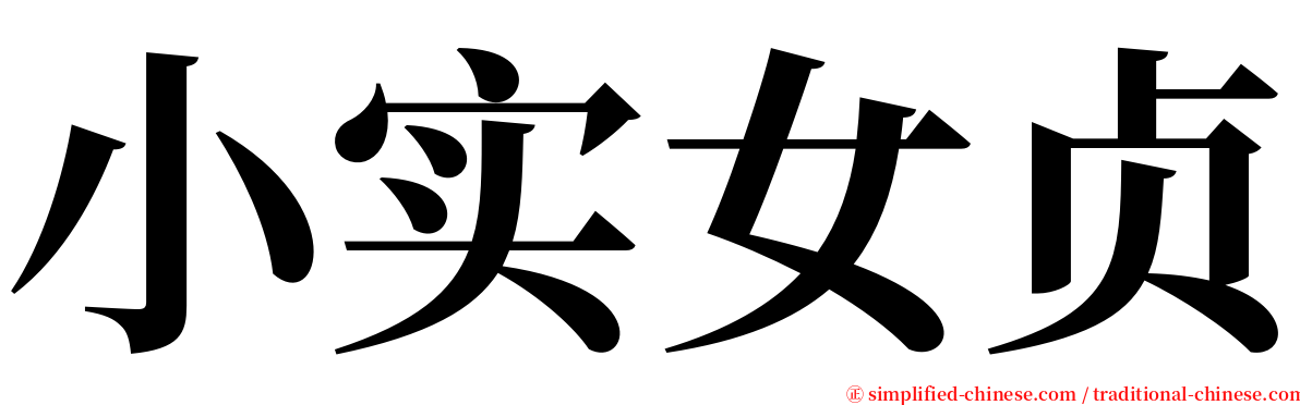 小实女贞 serif font