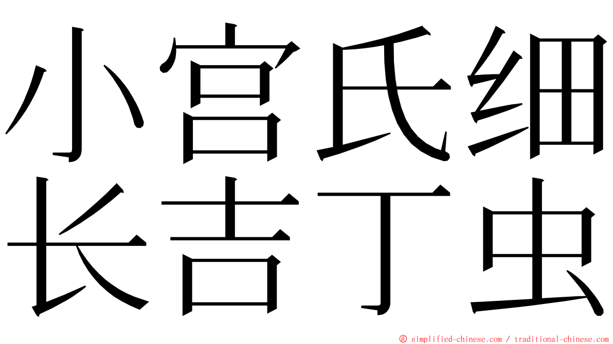 小宫氏细长吉丁虫 ming font