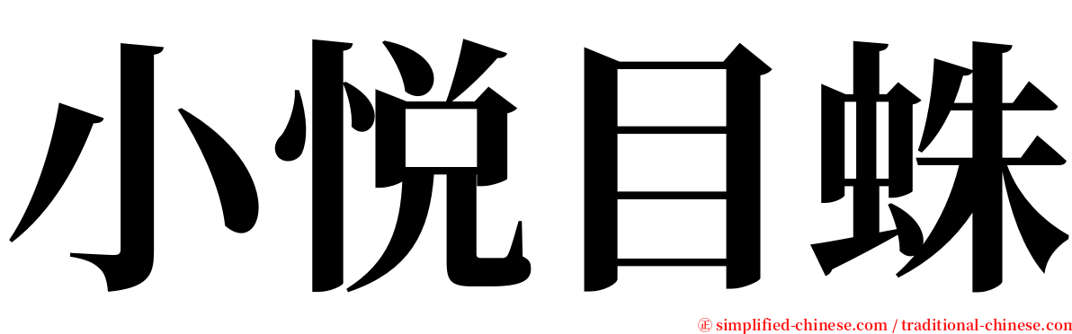 小悦目蛛 serif font