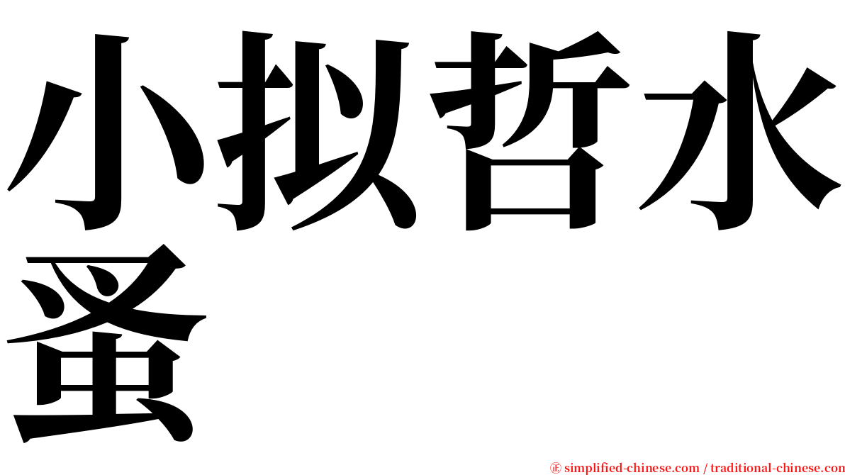 小拟哲水蚤 serif font