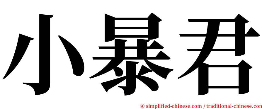 小暴君 serif font