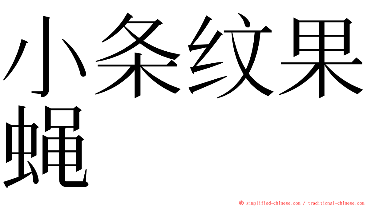 小条纹果蝇 ming font