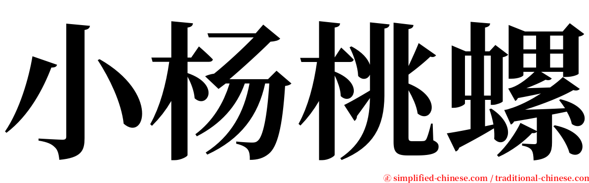小杨桃螺 serif font