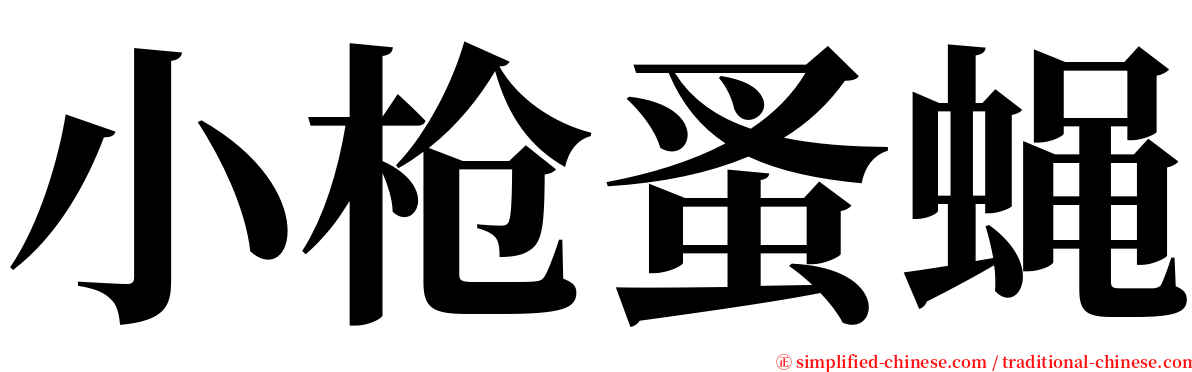 小枪蚤蝇 serif font