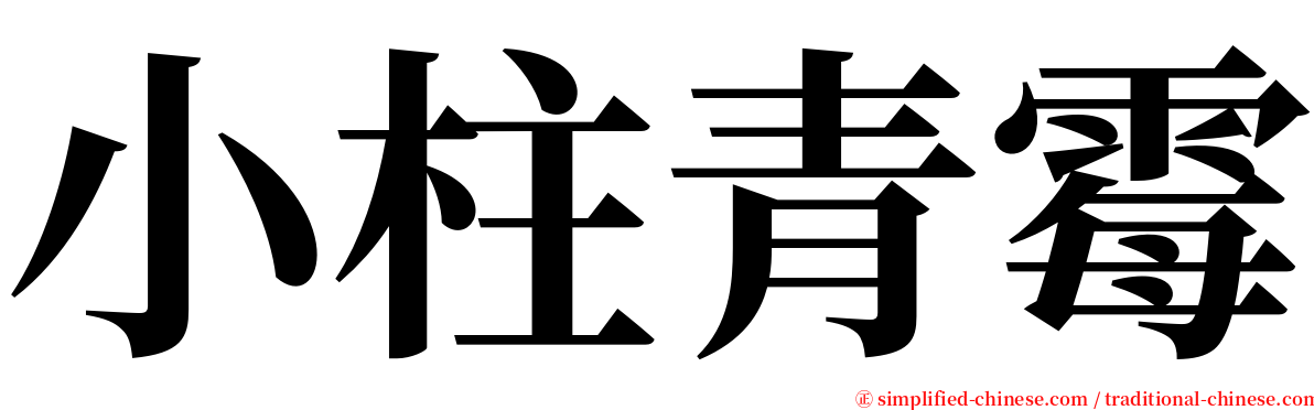 小柱青霉 serif font