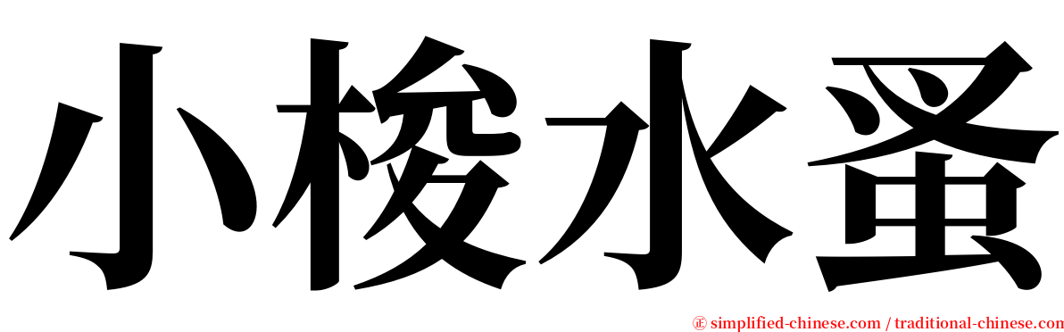 小梭水蚤 serif font