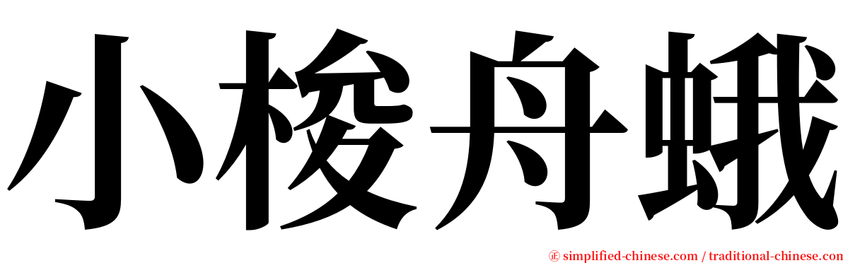 小梭舟蛾 serif font