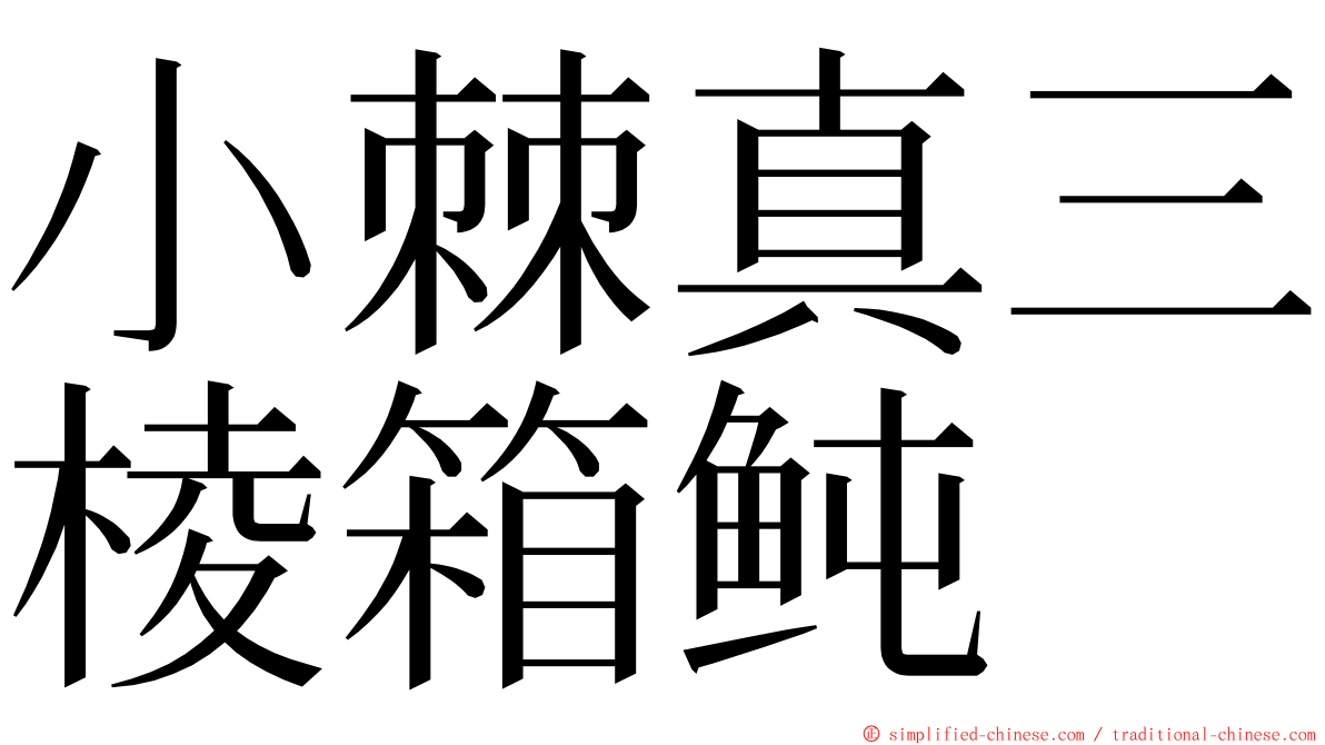 小棘真三棱箱鲀 ming font