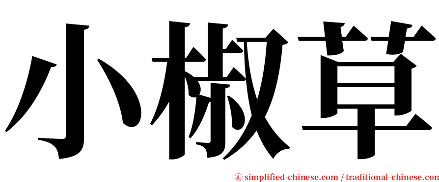 小椒草 serif font