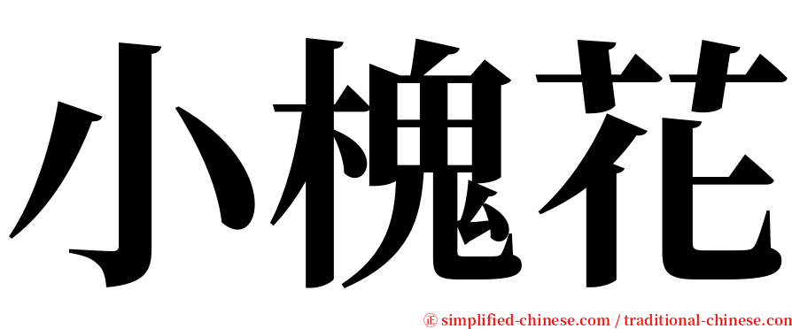 小槐花 serif font