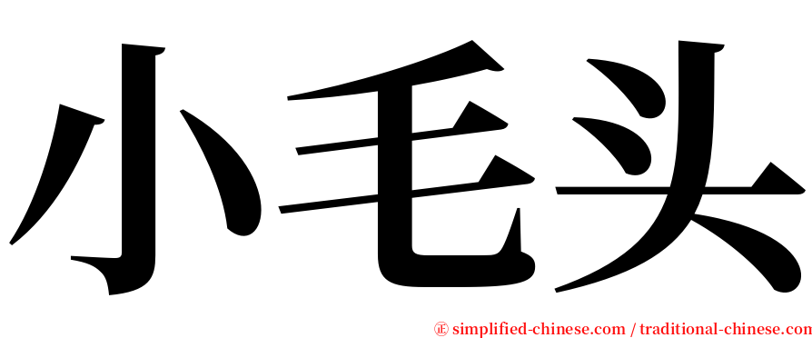 小毛头 serif font