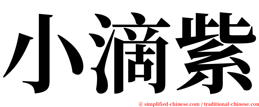 小滴紫 serif font