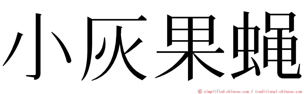 小灰果蝇 ming font