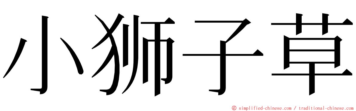 小狮子草 ming font
