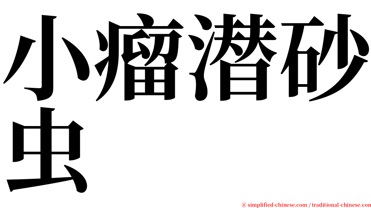 小瘤潜砂虫 serif font