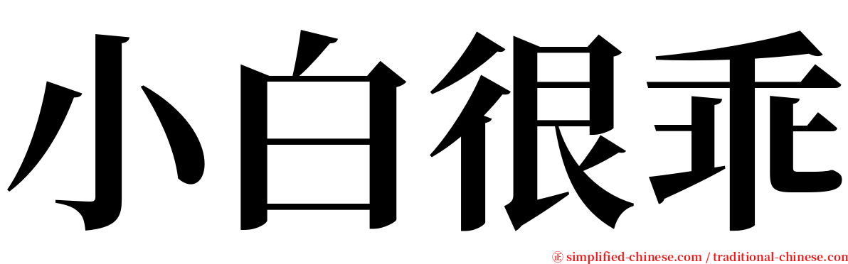 小白很乖 serif font