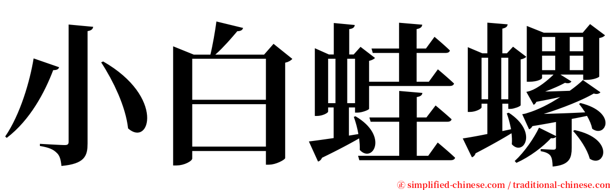 小白蛙螺 serif font