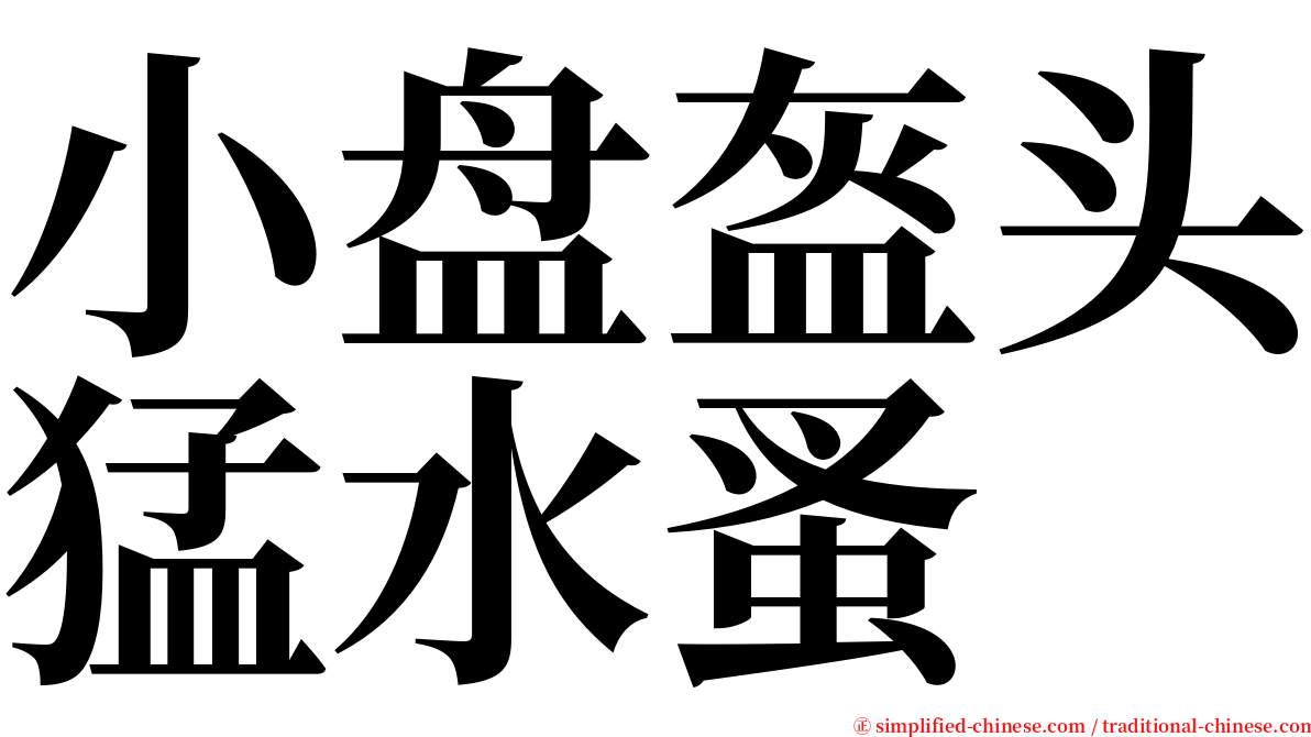 小盘盔头猛水蚤 serif font