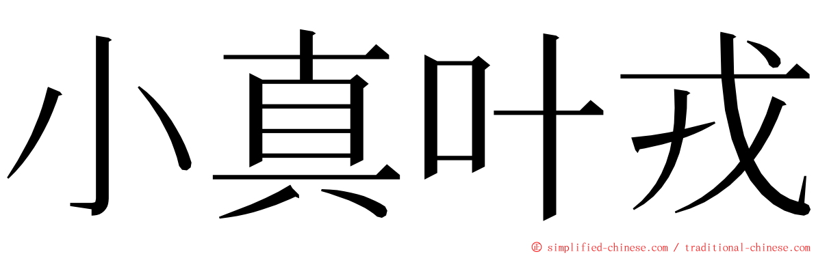 小真叶戎 ming font