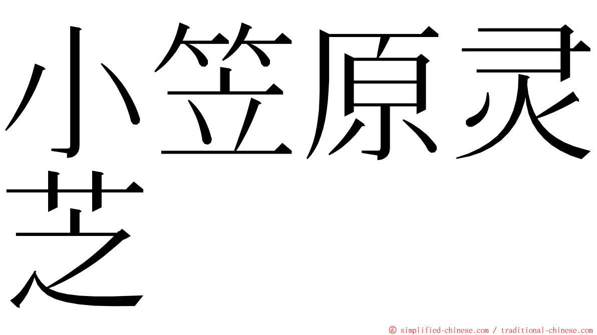 小笠原灵芝 ming font