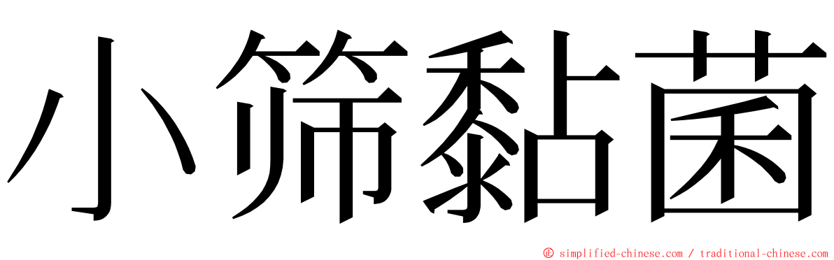 小筛黏菌 ming font