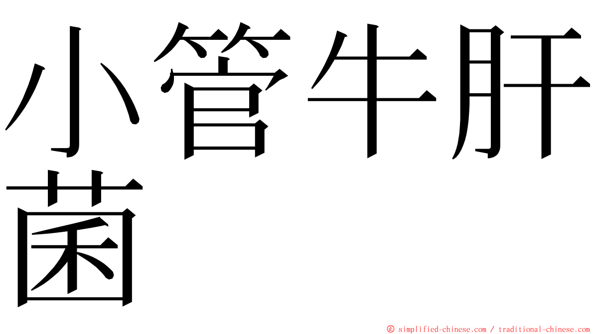 小管牛肝菌 ming font