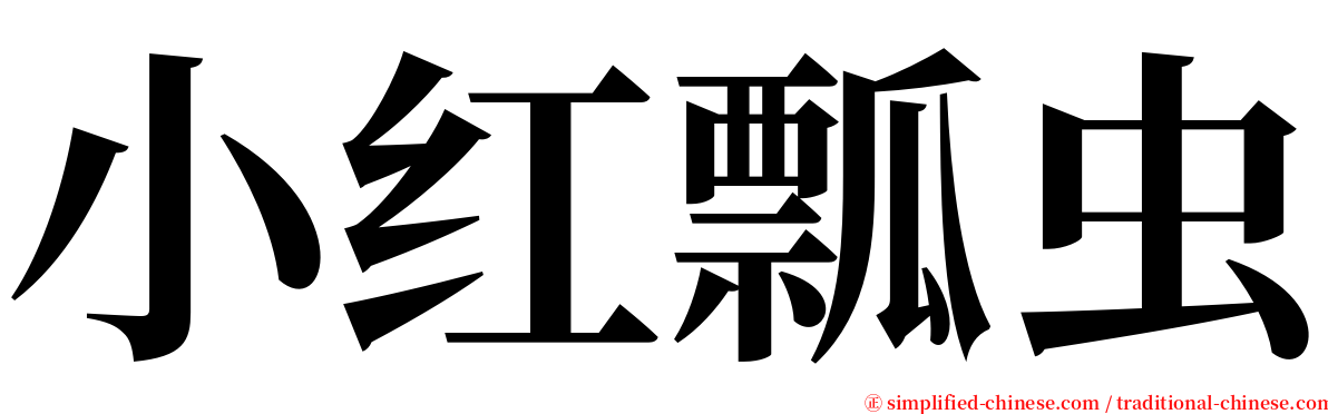 小红瓢虫 serif font